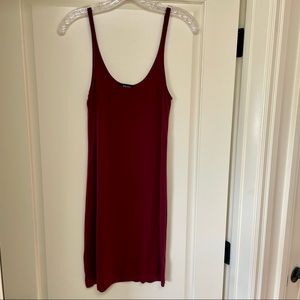 Aritzia Babaton Red Cotton Bodycon Tank Top Dress